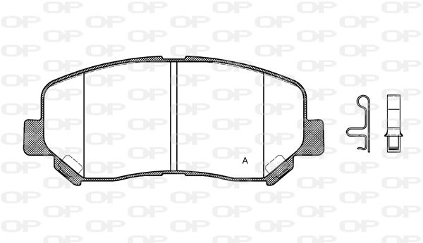 OPEN PARTS Комплект тормозных колодок, дисковый тормоз BPA1513.02